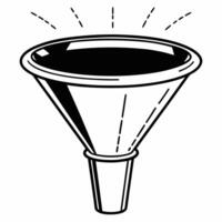 Flat Levitating green innovation funnel concept as Tracking shot of a floating funnel representing the green innovation process Camera follows the transformation of ideas into sus Square Set 2 Square vector