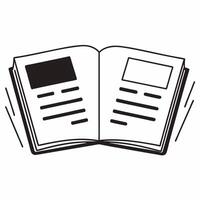 Flat Levitating policy book with flying page highlights concept as Wide shot of a policy book levitating with key pages flying out and highlighting important points Camera follows Square Square vector