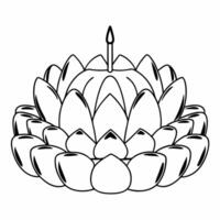 Flat Loy Krathong with Glowing Fireflies on a Glossy Lake concept as Illustrate Loy Krathong floating on a glossy lake surrounded by glowing fireflies The design features ample co Square Square vector
