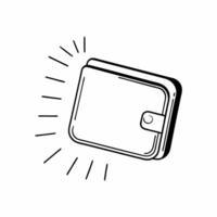 Flat Macro Close up of Digital Wallet Icon concept as A detailed close up of a digital wallet icon emitting a soft glow The camera angle slightly tilts to showcase depth represent Square Square vector