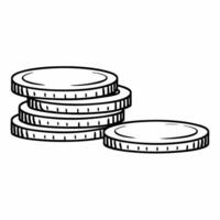 Flat Macro of Futuristic Coins Stacked concept as A close up view of stacked futuristic coins with glowing edges and digital engravings The camera moves slowly upward to emphasize Square Square vector