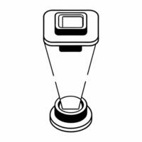 Flat Macro Shot of Smartwatch Display concept as A close up of a smartwatch display showing a holographic notification for a special offer The camera captures the sleek design and Square Square vector