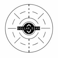 Flat Maze with dollar sign center and multiple paths concept as of a circular maze with a large dollar sign at its center and multiple paths leading to it isolated on white Square Square vector