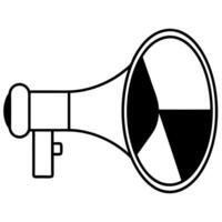 Flat Megaphone with voter turnout percentage concept as illustration of a megaphone announcing voter turnout percentage Sound waves form a pie chart showing turnout vs non Square Square vector