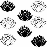 Flat Mindfulness lotus tiles concept as Seamless pattern of minimalist white lotus flowers on a light background Camera slowly pans across the repeating pattern revealing subtle v Square Square vector
