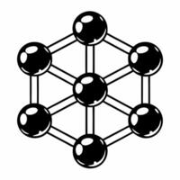 Flat Molecular level ESG impact tracking concept as Close up of molecules interacting to form complex structures representing ESG impacts Camera follows the molecular interactions Square Square vector