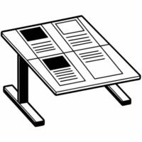 Flat Multilingual election materials display concept as Wide shot of table with voting materials in various languages zooming in on specific translations Camera pans across divers Square Square vector