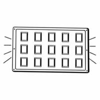 Flat Nanobot vote counter concept as Extreme close up of nanobots assembling to form vote tally numbers Camera slowly zooms out to show the scale of the count Isolated on white b Square Set 2 Square vector