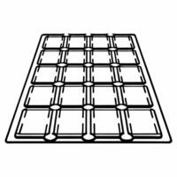 Flat Nanotech enhanced community energy harvesting concept as Extreme close up of nanostructures on a solar cell surface integrated into community infrastructure Camera pans acros Square Square vector
