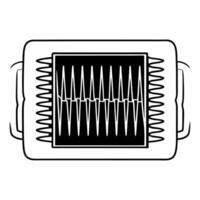Flat Neuro linguistic policy translator concept as Macro view of a device translating complex policies into easily understandable language Camera follows the translation process f Square Set 2 Square vector