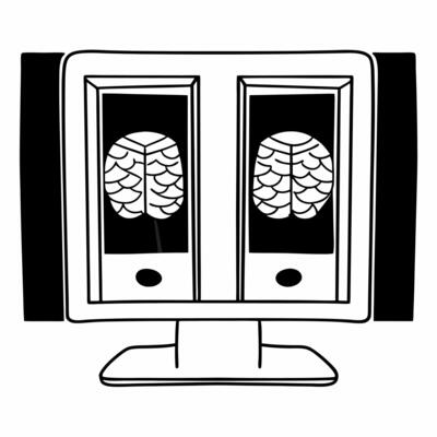 Flat Neuro feedback polling station concept as Close up of a voters brain activity being monitored during the voting process Camera pans across the sleek neuro sensors and data di Square Square