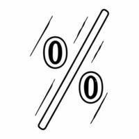 Flat Percentage Sign in Free Fall concept as A percentage sign is shown falling through the air against a white background The camera captures a front facing view with moti Square Square vector