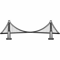 Flat Plain Bridge with Copy Space concept as A plain bridge silhouette stretches across a glossy white background leaving ample copy space above The camera captures a side angle e Square Set 2 Square vector