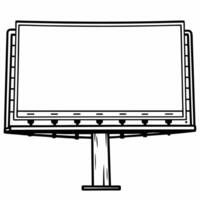 Flat Plain Billboard Mockup concept as A plain billboard mockup stands against a glossy white background providing generous copy space for advertisement The camera captures a fron Square Square vector