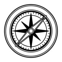 Flat Plain Compass with Copy Space concept as A plain compass lies on a glossy white surface with ample copy space to the right The camera captures a top down close up focusing on Square Square vector