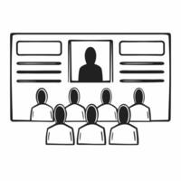 Flat Plain gradient with silhouetted politicians concept as Soft gradient background from light to dark gray with black silhouettes of politicians in various poses Camera pans acr Square Square vector