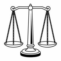 Flat Plain Scale Balancing with Copy Space concept as A plain scale balances two equal weights on a glossy white background leaving ample copy space above The camera captures a st Square Square vector