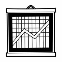 Flat Plain white space with ESG growth chart concept as Dolly shot moving through a plain white space featuring a minimalist ESG growth chart Camera pans across the rising line re Square Square vector
