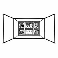 Flat Plain white space with holographic ESG data concept as Camera slowly zooms out from a close up of holographic ESG data floating in a plain white space The data forms intricat Square Set 2 Square vector
