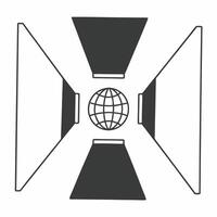 Flat Plain white space with holographic ESG data concept as Camera slowly zooms out from a close up of holographic ESG data floating in a plain white space The data forms intricat Square Set 4 Square vector