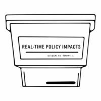 Flat Podium with live policy impact feed concept as Close up of a podium with a scrolling feed of real time policy impacts on its front Camera pans across changing statistics and Square Square vector