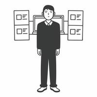 Flat Policy impact visualization concept as Close up of a data scientist creating a compelling visualization of policy impacts their face lit by the computer screen Camera slowly Square Square vector