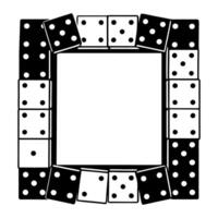 Flat Poll number domino effect frame concept as Close up of a frame formed by domino pieces with poll numbers creating a falling effect Camera follows the domino chain reaction em Square Square vector