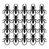 Flat Poll worker ant colony tiles concept as Cartoon style ant icons representing busy poll workers in a colony like pattern Camera pans across the colony showcasing different ele Square Square vector