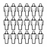Flat Poll worker silhouette tiles concept as Cartoon silhouettes of poll workers in various poses forming a seamless pattern Camera pans across the tiles showcasing different acti Square Square vector