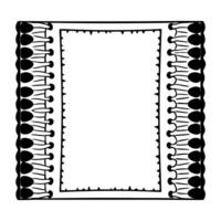 Flat Poll worker silhouette frame with data stream concept as Wide shot of a frame formed by poll worker silhouettes with a stream of data flowing through the center Camera pans a Square Square vector