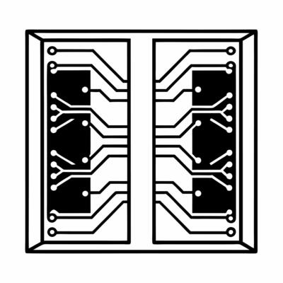 Flat Prediction algorithm circuit tiles concept as Minimalist circuit board pattern representing prediction algorithms Camera zooms in on intricate pathways highlighting data flow Square Square
