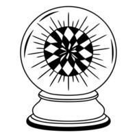 Flat Prediction crystal ball kaleidoscope concept as of a crystal ball with kaleidoscopic patterns representing election predictions Camera rotates through the kaleidoscope Square Square vector