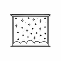 Flat Prediction nebula with integrity constellations concept as Medium shot of a colorful prediction nebula with constellations representing integrity measures Camera slowly moves Square Square vector