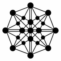 Flat Prediction neuron network concept as of a neuron network representing predictive algorithms for elections Camera moves through the network highlighting data connection Square Square vector