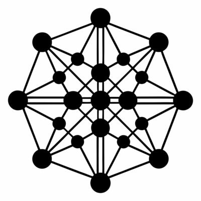 Flat Prediction neuron network concept as of a neuron network representing predictive algorithms for elections Camera moves through the network highlighting data connection Square Square