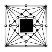 Flat Prediction neuron network frame concept as Wide shot of a frame formed by a neuron network representing predictive algorithms for elections Camera moves through the network h Square Square vector