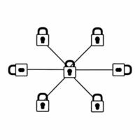 Flat Quantum encrypted campaign messaging concept as Extreme close up of quantum encrypted campaign messages being transmitted Camera follows the encryption process showing unbrea Square Square vector
