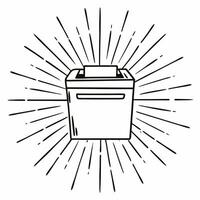Flat Quantum encrypted ballot box concept as Extreme close up of light particles swirling around a futuristic ballot box Camera pulls back to show voters inserting ballots Emphas Square Square vector