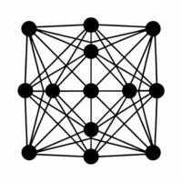 Flat Quantum entangled global supply chain concept as Macro view of quantum entangled particles representing supply chain nodes Camera moves between nodes showing instantaneous up Square Square vector