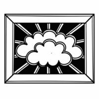 Flat Quantum probability vote cloud concept as Macro view of a quantum probability cloud representing uncertain vote outcomes Camera moves through the cloud revealing shifting pro Square Square vector