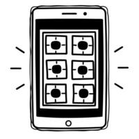 Flat Quantum secure voting app concept as Close up of a smartphone displaying a quantum encrypted voting app interface Camera moves through the apps security layers Isolated on w Square Square vector