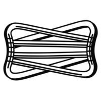 Flat Resilience rubber band concept as Illustration of a white rubber band stretching and returning to shape Camera follows the bands movement symbolizing mental resilience Isola Square Square vector
