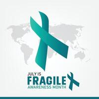 Fragile X Awareness Month graphic good for Fragile brochure design.flat illustration.simple and elegant design vector