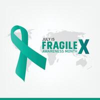 Fragile X Awareness Month graphic good for Fragile brochure design.flat illustration. vector