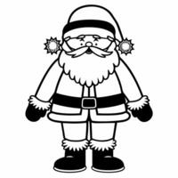 Flat Santa with Holographic Holiday Cake concept as Illustrate Santa beside a holographic holiday cake that sparkles with color The design allows for ample copy space for festive Square Square vector