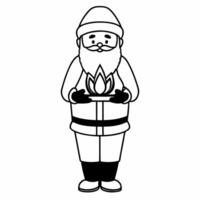 Flat Santa with Holographic Loy Krathong concept as Create an illustration of Santa holding a holographic Loy Krathong glowing in the night The design features ample copy space fo Square Set 3 Square vector