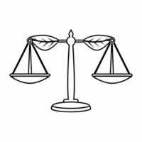 Flat Scale and Leaf Icon concept as A graphic of a scale with a leaf on one side symbolizing balancing environmental concerns in ESG negotiations Isolated on a white backgr Square Square vector
