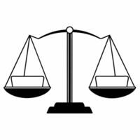 Flat Scales of justice frame with ballot weight concept as Wide shot of the scales of justice forming a frame with a ballot on one side outweighing money on the other Camera slowl Square Square vector