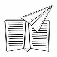 Flat Soaring policy document concept as Wide shot of a policy document folded into a paper airplane soaring upwards Camera follows its ascent capturing the documents details as it Square Square vector
