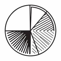 Flat Soaring election results chart concept as Wide shot of a pie chart representing election results flying upwards with trailing data streams Camera tracks its ascent against a Square Square vector